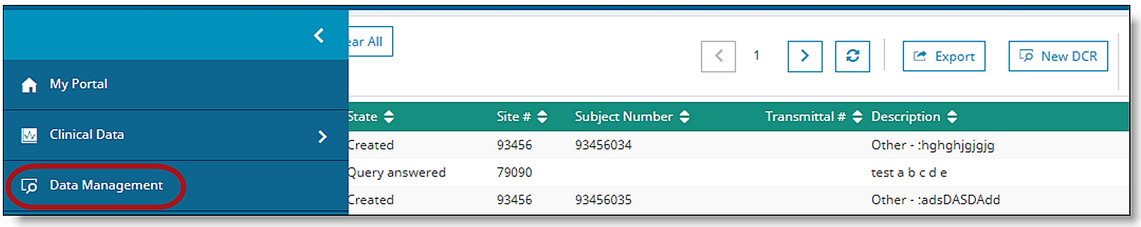 How do I create a DCR (Data Correction Request)?
