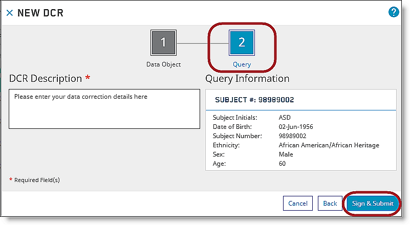 How Do I Create a Data Correction Request (DCR)?